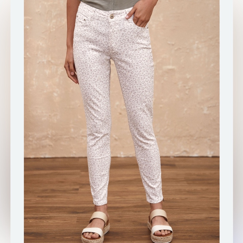 POPSUGAR Women's Skinny Jeans - White Leopard Print